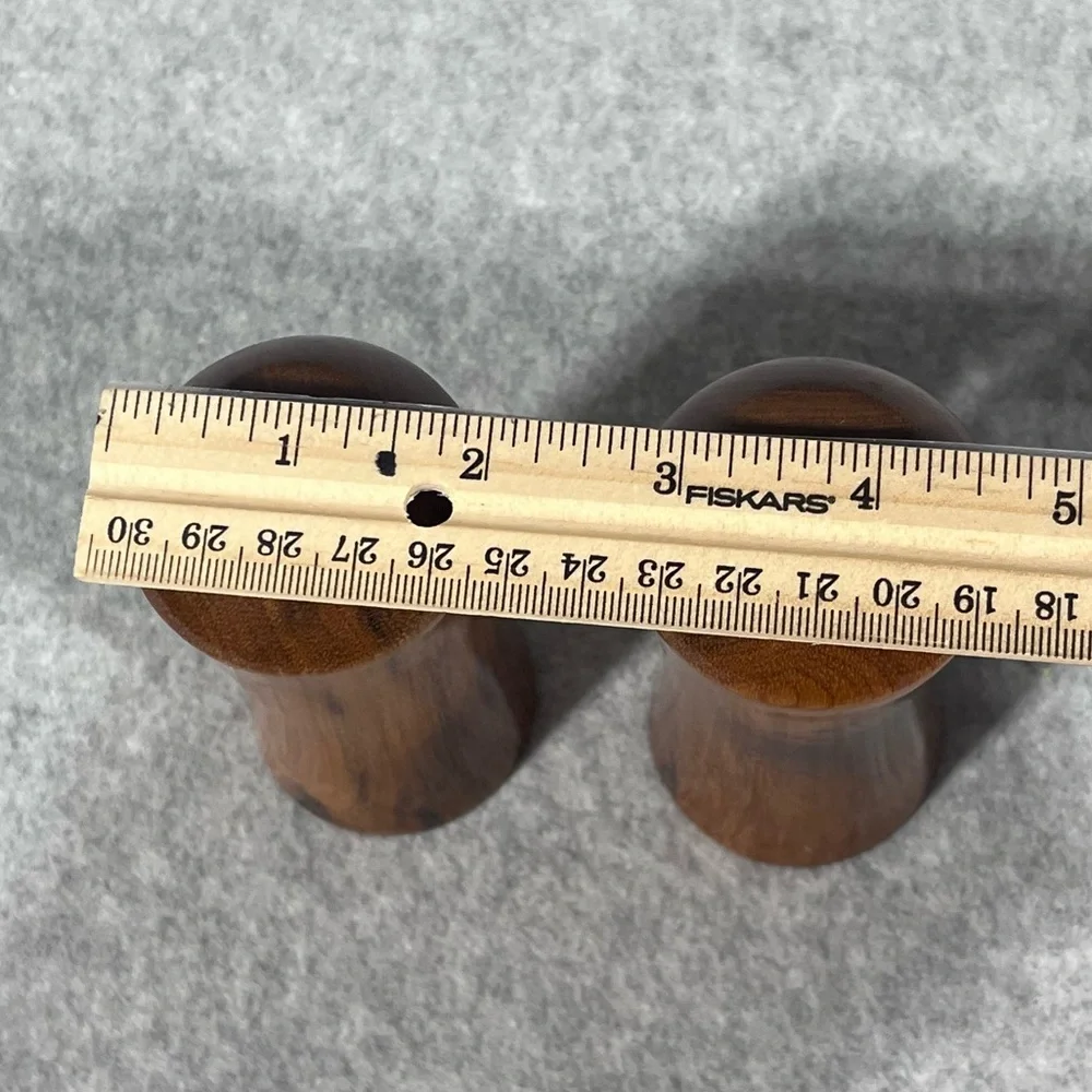 Vintage‎ Salt & Pepper Shakers Mid Century MCM Baker Solid Wood Collectible